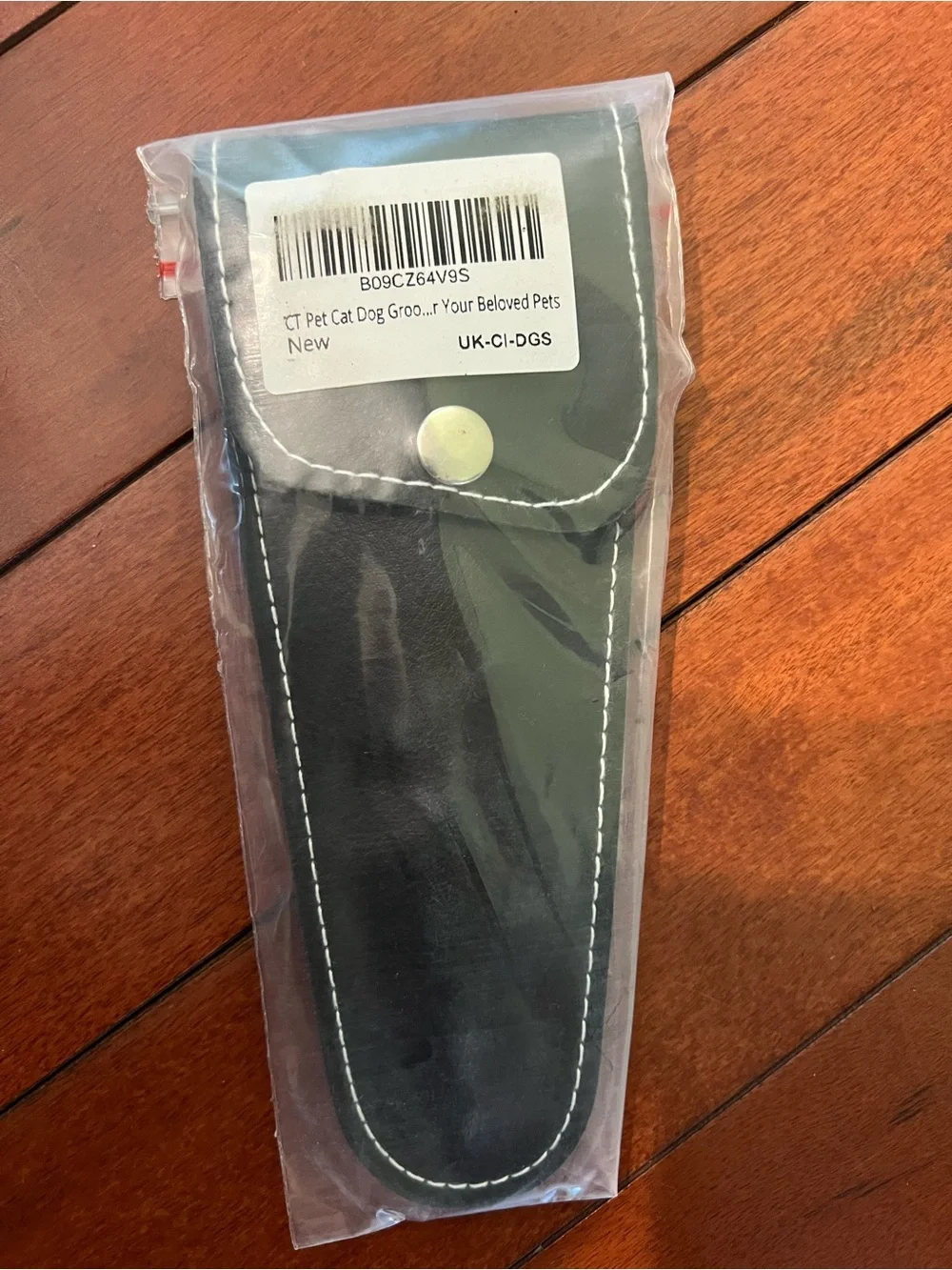 Black Leather-Look Utility Pouch with Snap Closure … pet grooming scissors